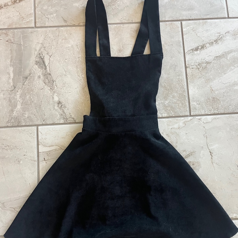 Shein cross back black dress
